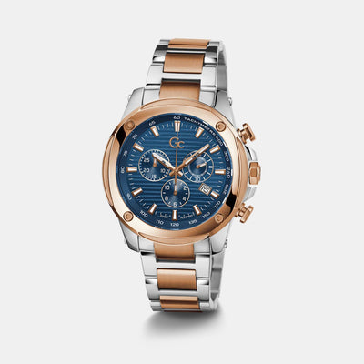 Brave Chrono Men Quartz Blue Dial Chronograph Stainless Steel Watch Z13001G7MF