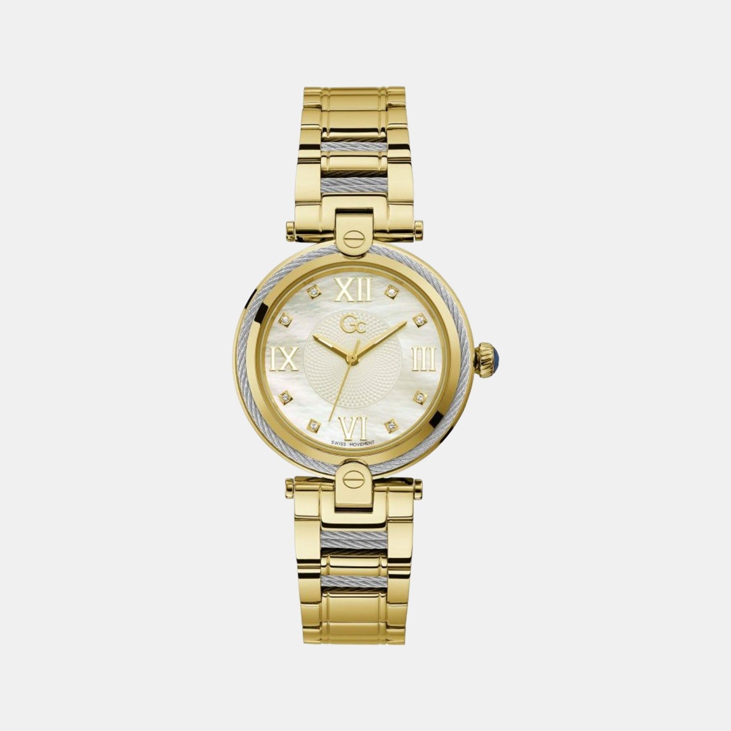 Fusion Cable Women Quartz White Dial Analog Stainless Steel Watch Z15001L1MF