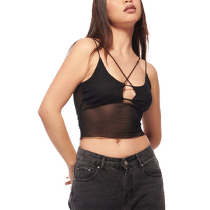 Printed Mesh Tank Top