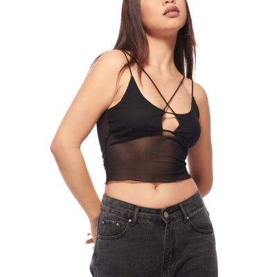 Printed Mesh Tank Top