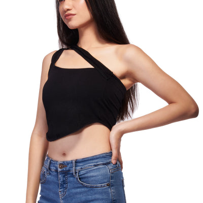 One-Shoulder Knit Top