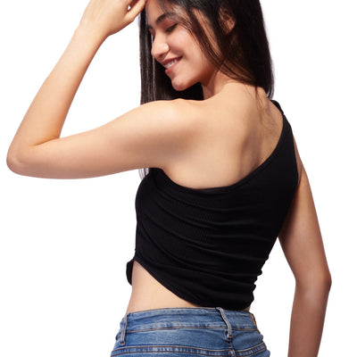One-Shoulder Knit Top