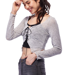 Shrug Top with Drawstring