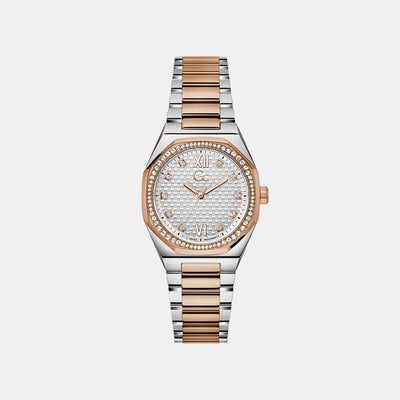 Coussin Sleek Women Quartz Silver Dial Analog Stainless Steel Watch Z25001L1MF