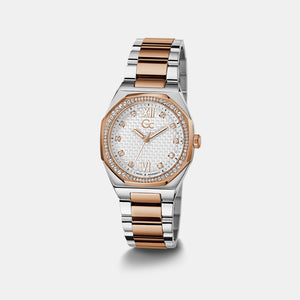 Coussin Sleek Women Quartz Silver Dial Analog Stainless Steel Watch Z25001L1MF