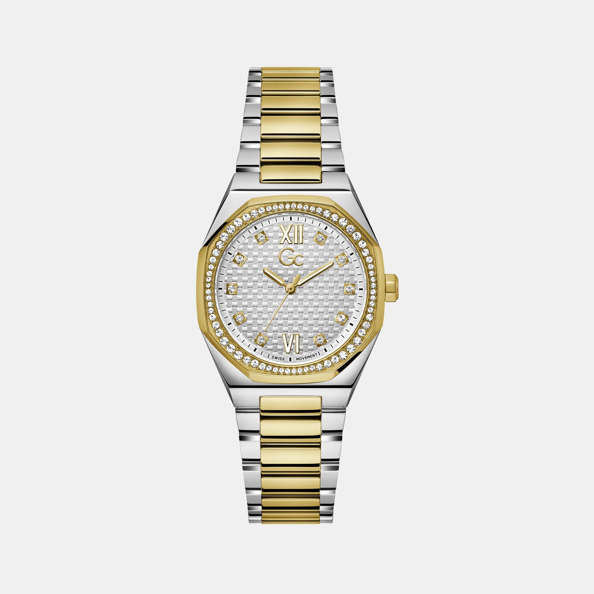 Coussin Sleek Lady Women Quartz White Dial Analog Stainless Steel Watch Z25002L1MF