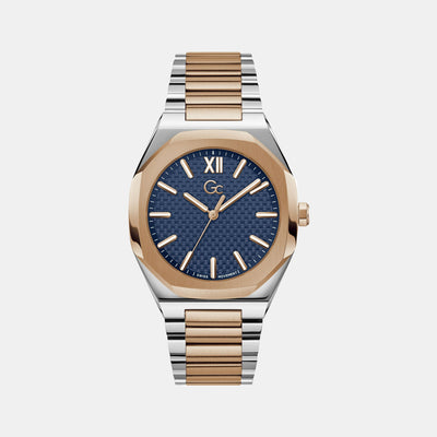 Coussin Sleek Men Quartz Blue Dial Analog Stainless Steel Watch Z26001G7MF