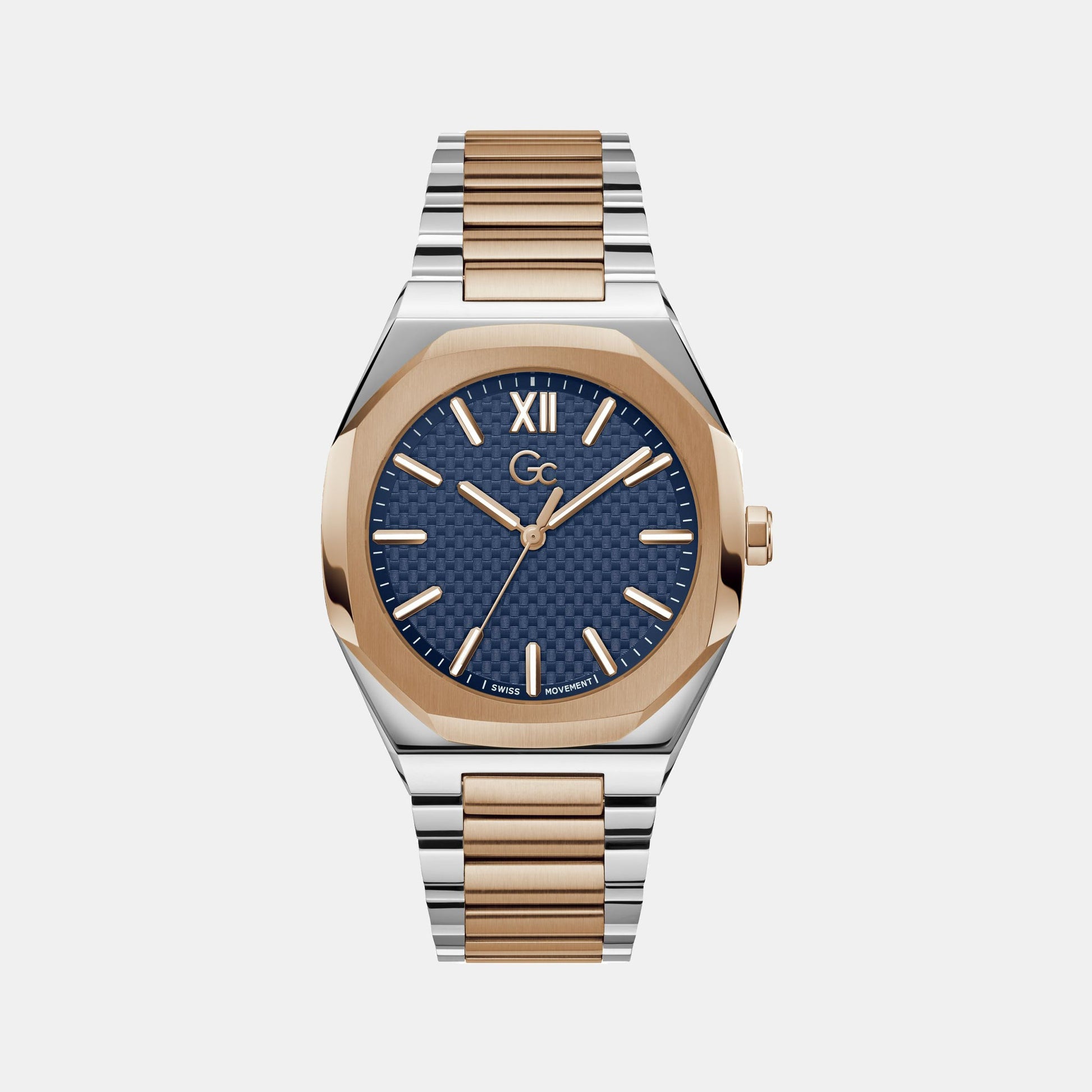 Coussin Sleek Men Quartz Blue Dial Analog Stainless Steel Watch Z26001G7MF