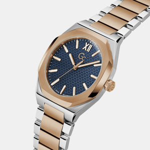 Coussin Sleek Men Quartz Blue Dial Analog Stainless Steel Watch Z26001G7MF