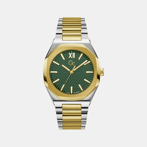 Coussin Sleek Men Quartz Green Dial Analog Stainless Steel Watch Z26002G9MF