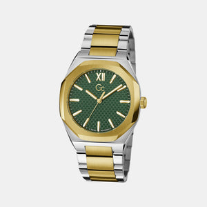 Coussin Sleek Men Quartz Green Dial Analog Stainless Steel Watch Z26002G9MF