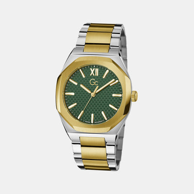 Coussin Sleek Men Quartz Green Dial Analog Stainless Steel Watch Z26002G9MF