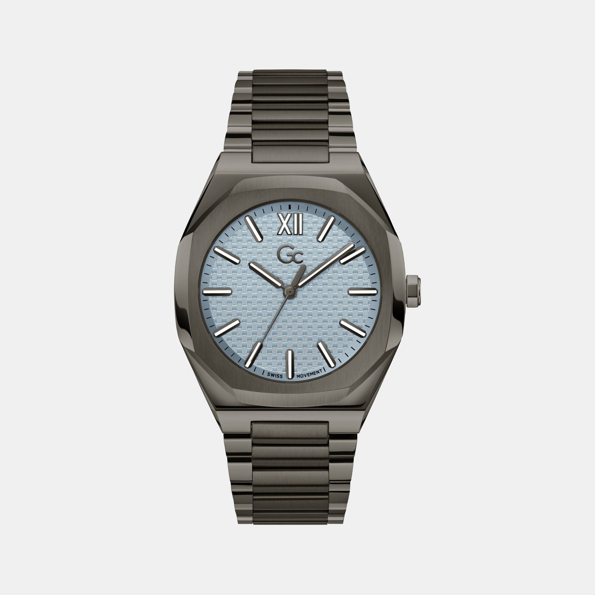 Coussin Sleek Men Quartz Blue Dial Analog Stainless Steel Watch Z26003G7MF