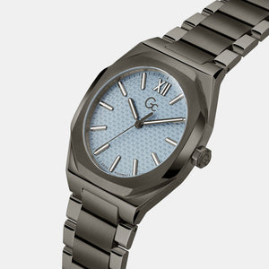 Coussin Sleek Men Quartz Blue Dial Analog Stainless Steel Watch Z26003G7MF