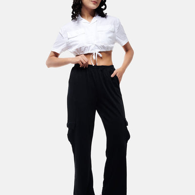 White Crop Shirt