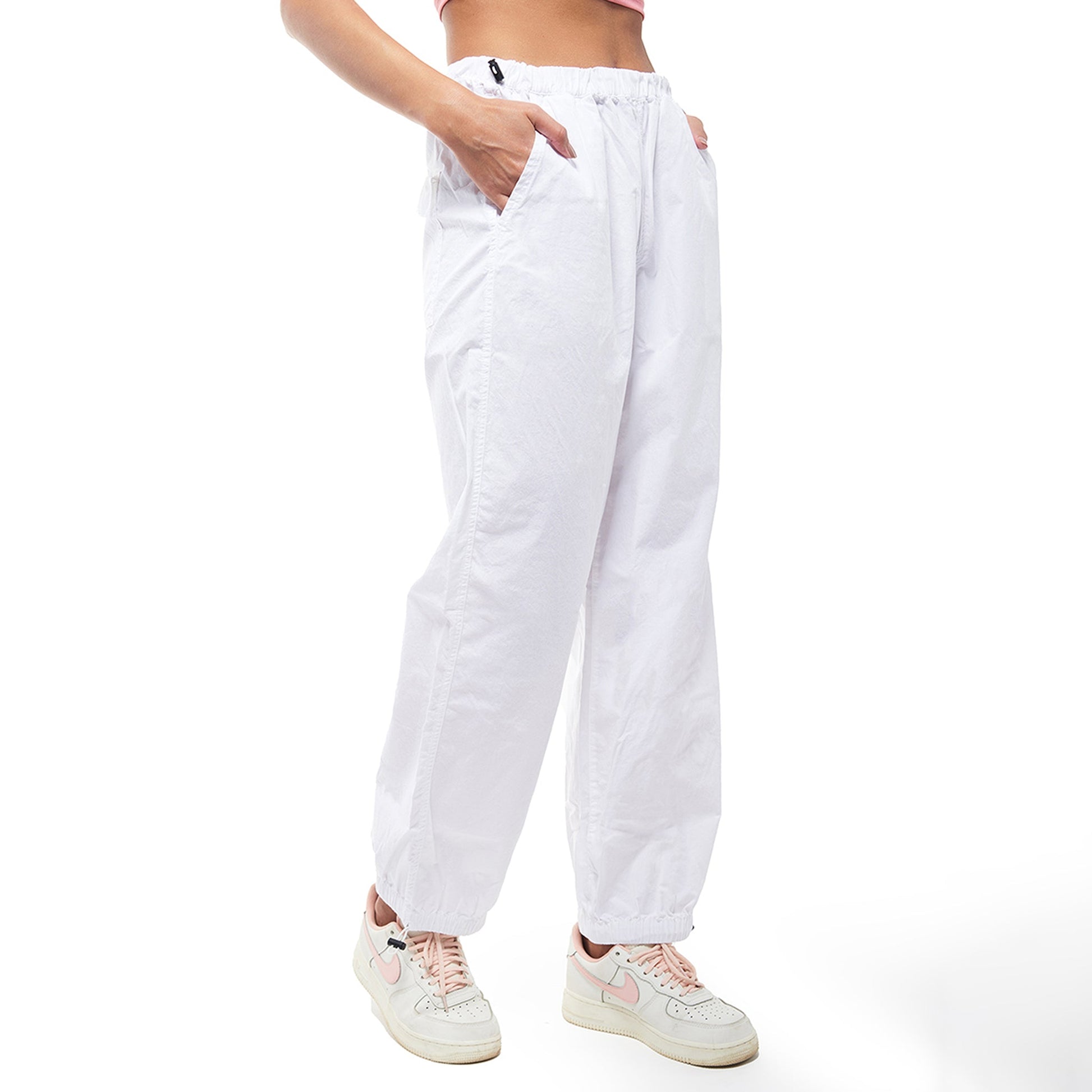 Black Oversized Parachute Pants