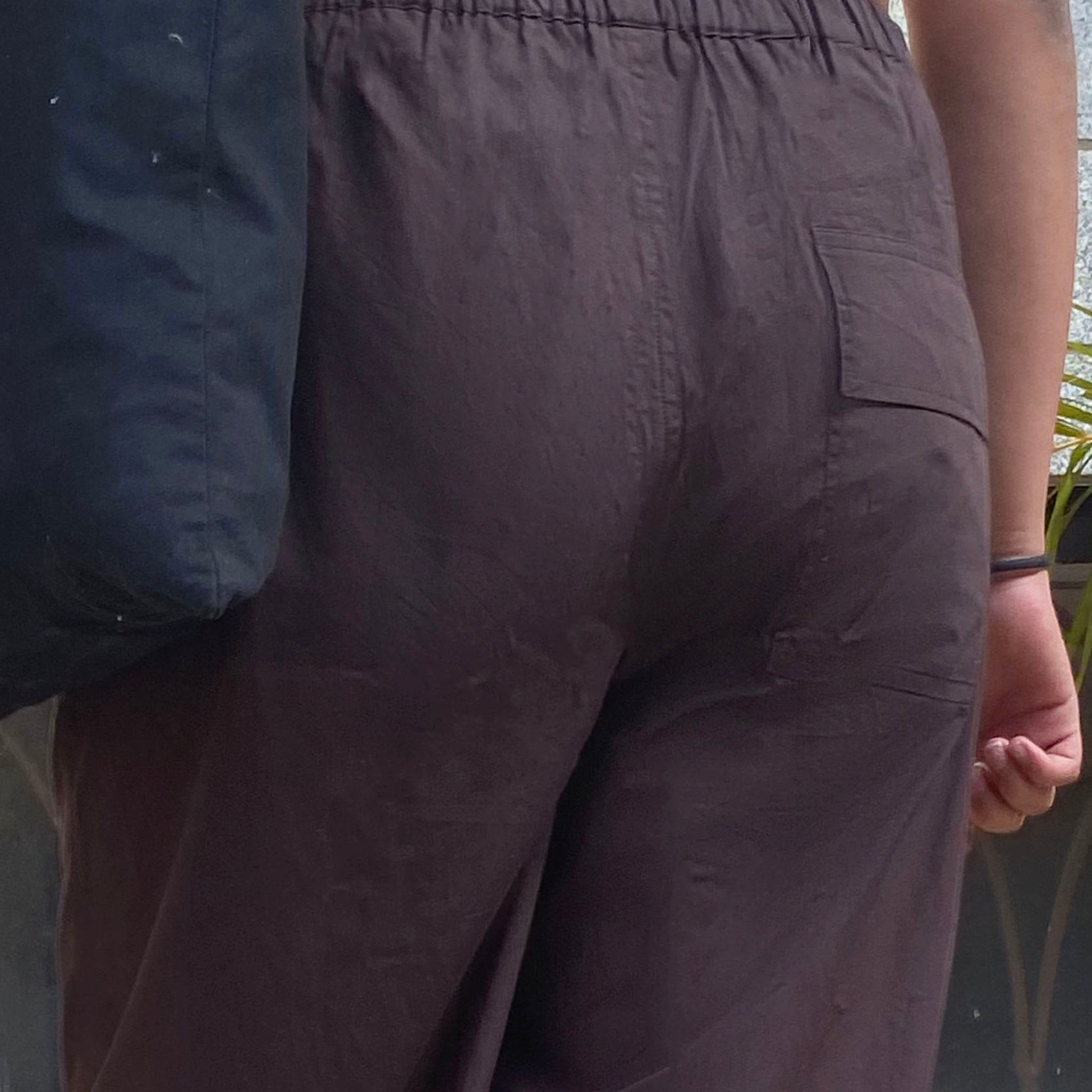 Parachute Pant Combo-Brown & White