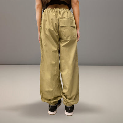 Black Oversized Parachute Pants