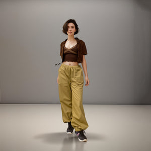 Black Oversized Parachute Pants