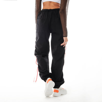Black Taped Parachute Pants