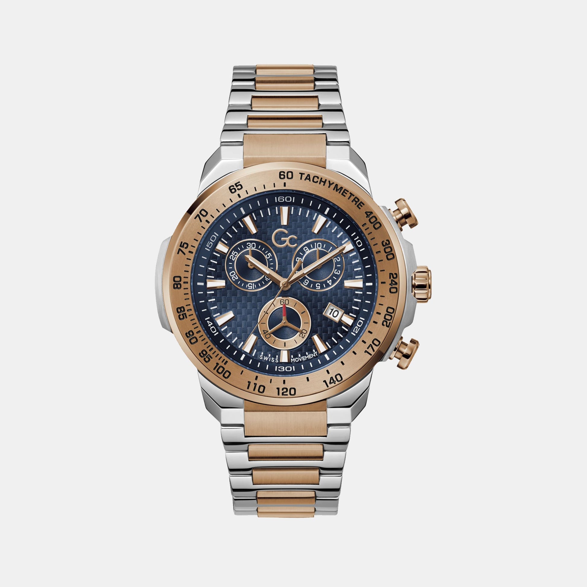 First Class Chrono Men Quartz Blue Dial Chronograph Stainless Steel Watch Z35001G7MF