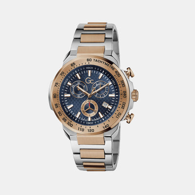 First Class Chrono Men Quartz Blue Dial Chronograph Stainless Steel Watch Z35001G7MF
