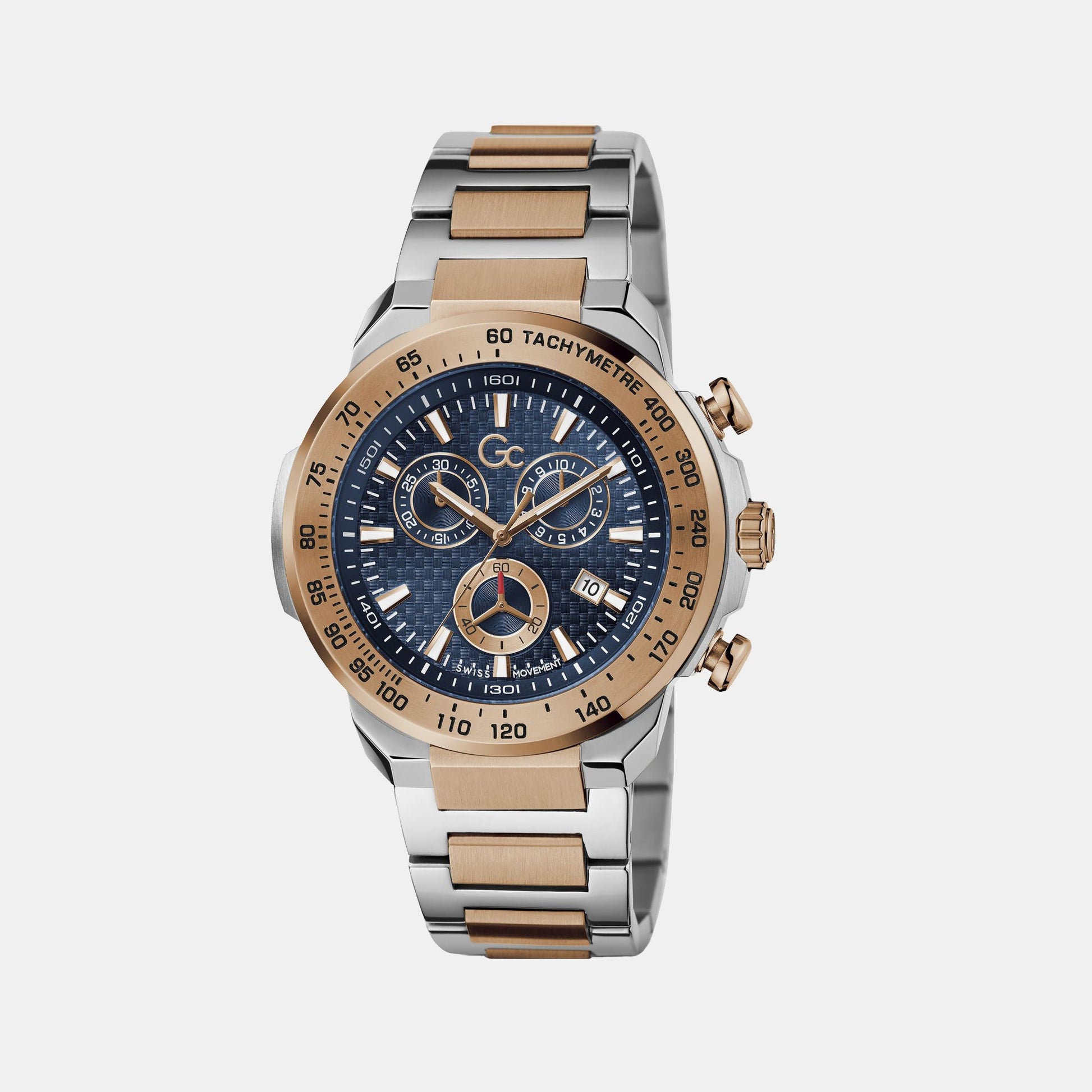First Class Chrono Men Quartz Blue Dial Chronograph Stainless Steel Watch Z35001G7MF