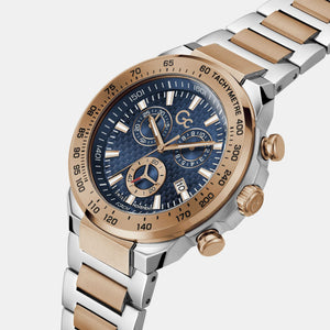 First Class Chrono Men Quartz Blue Dial Chronograph Stainless Steel Watch Z35001G7MF