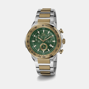 First Class Men Quartz Green Dial Chronograph Stainless Steel Watch Z35002G9MF