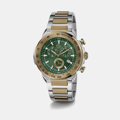 First Class Men Quartz Green Dial Chronograph Stainless Steel Watch Z35002G9MF