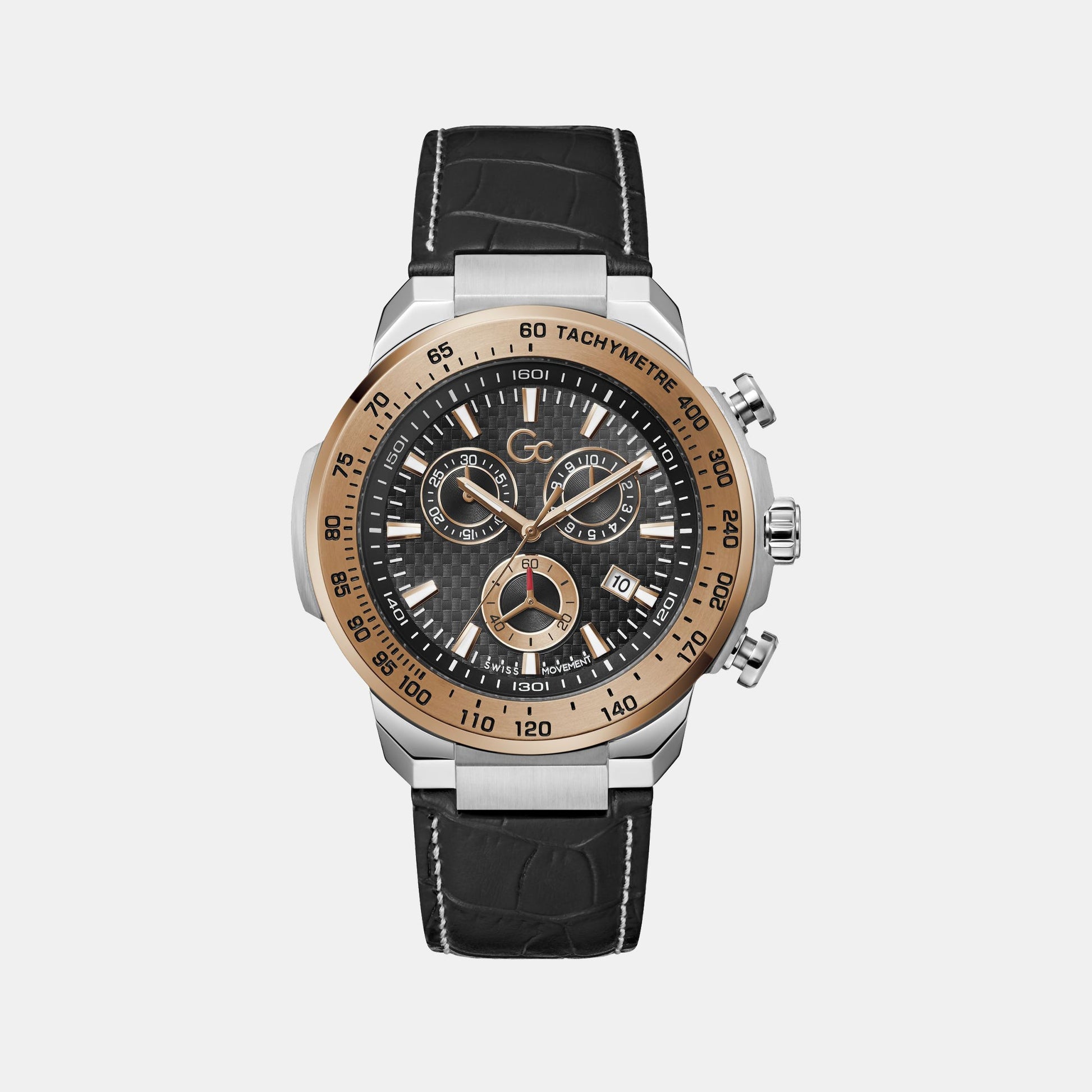 First Class Chrono Men Quartz Black Dial Chronograph Leather Watch Z35003G4MF