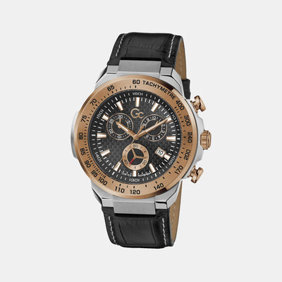 First Class Chrono Men Quartz Black Dial Chronograph Leather Watch Z35003G4MF
