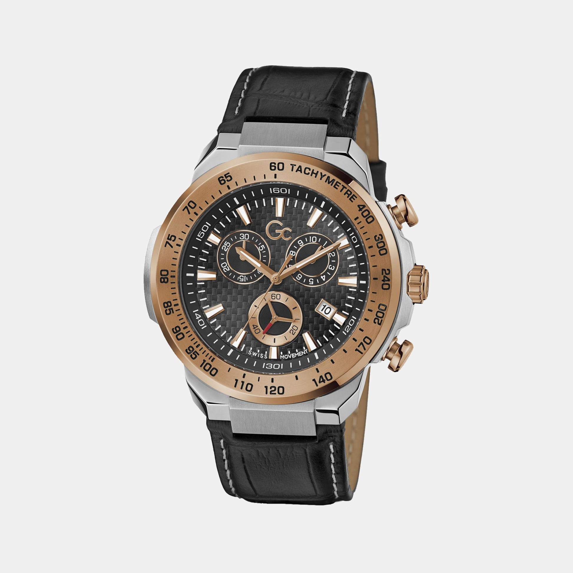First Class Chrono Men Quartz Black Dial Chronograph Leather Watch Z35003G4MF