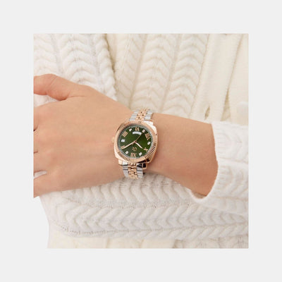 Gc Flair Coussin Lady Women Quartz Green Dial Analog Stainless Steel Watch Z44004L3