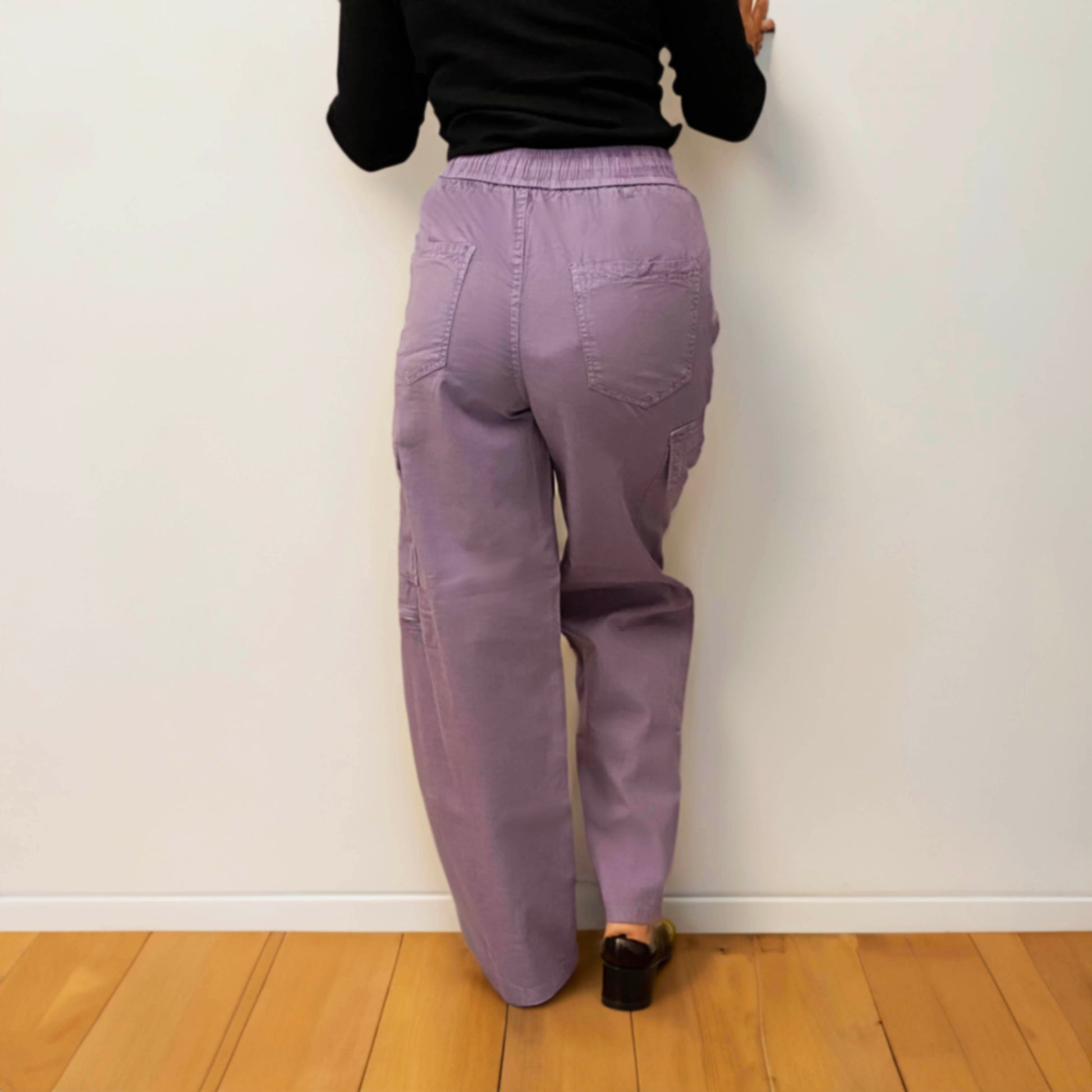 Lavender Straight Cargo Pants
