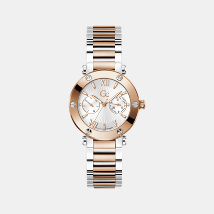 Aura Women Quartz White Dial Analog Stainless Steel Watch Z48002L1MF