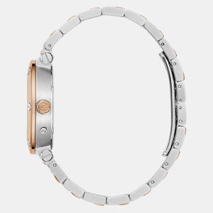 Aura Women Quartz White Dial Analog Stainless Steel Watch Z48002L1MF