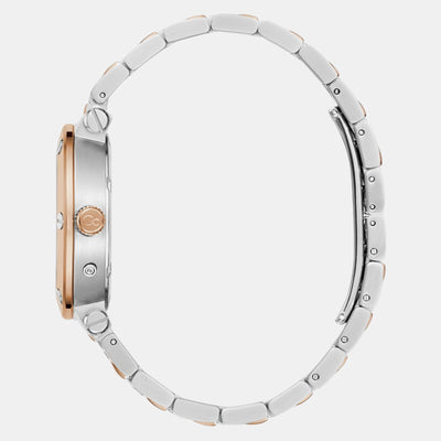 Aura Women Quartz White Dial Analog Stainless Steel Watch Z48002L1MF