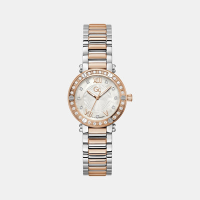 Aura Women Quartz White Dial Analog Stainless Steel Watch Z49001L1MF
