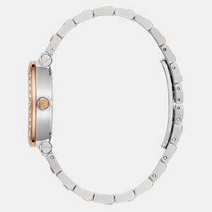 Aura Women Quartz White Dial Analog Stainless Steel Watch Z49001L1MF
