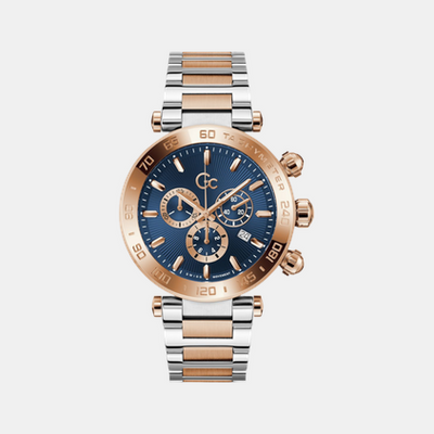 Dress Men Quartz Blue Dial Chronograph Stainless Steel Watch Z50002G7MF
