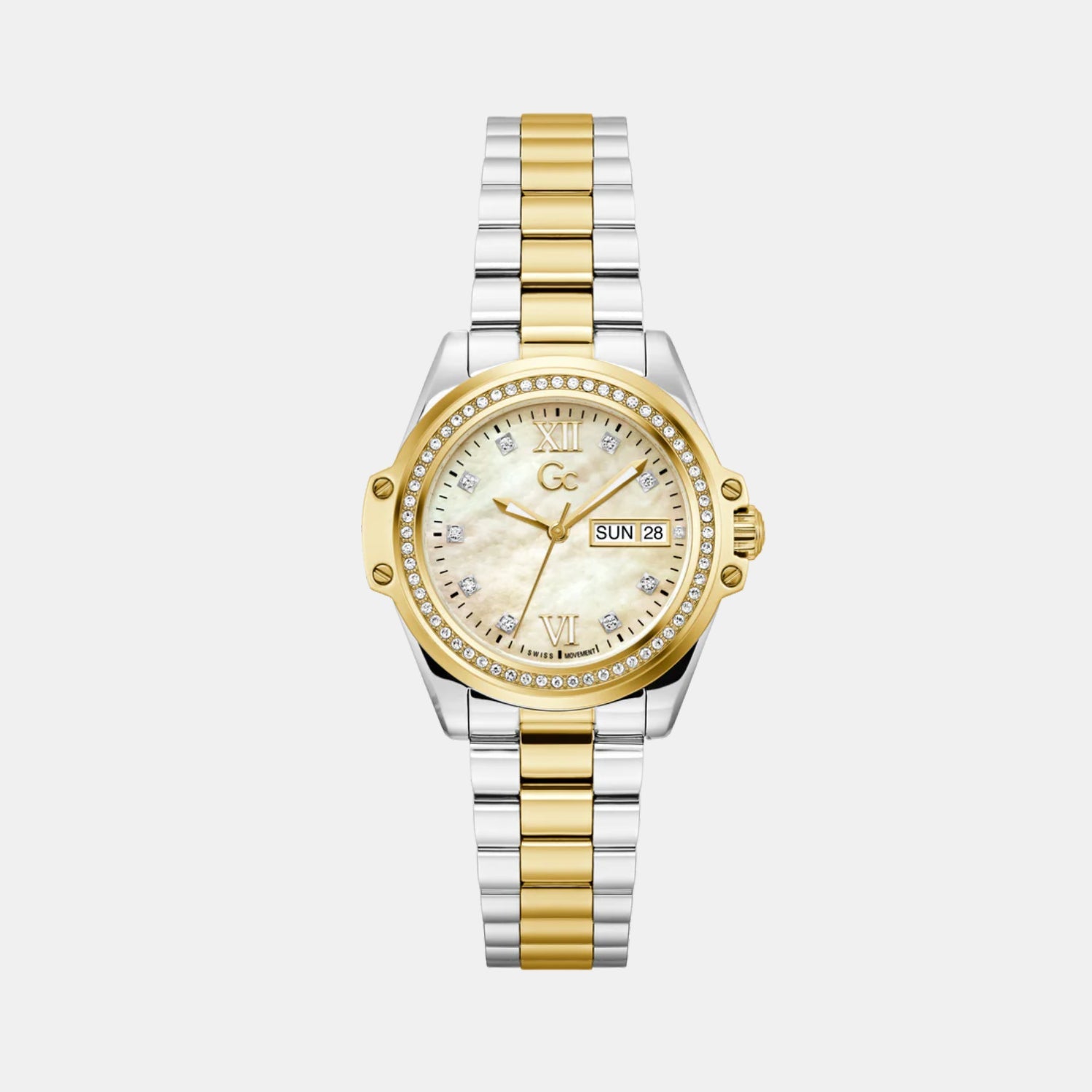 Bolt Women Quartz Champagne Mother Of Pearl Dial Analog Stainless Steel Watch Z53002L6