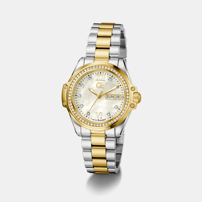 Bolt Women Quartz Champagne Mother Of Pearl Dial Analog Stainless Steel Watch Z53002L6