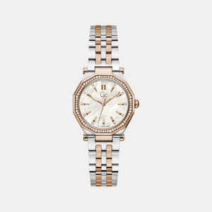 Gleam Women Quartz White Dial Analog Stainless Steel Watch Z55001L7