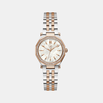 Gleam Women Quartz White Dial Analog Stainless Steel Watch Z55001L7
