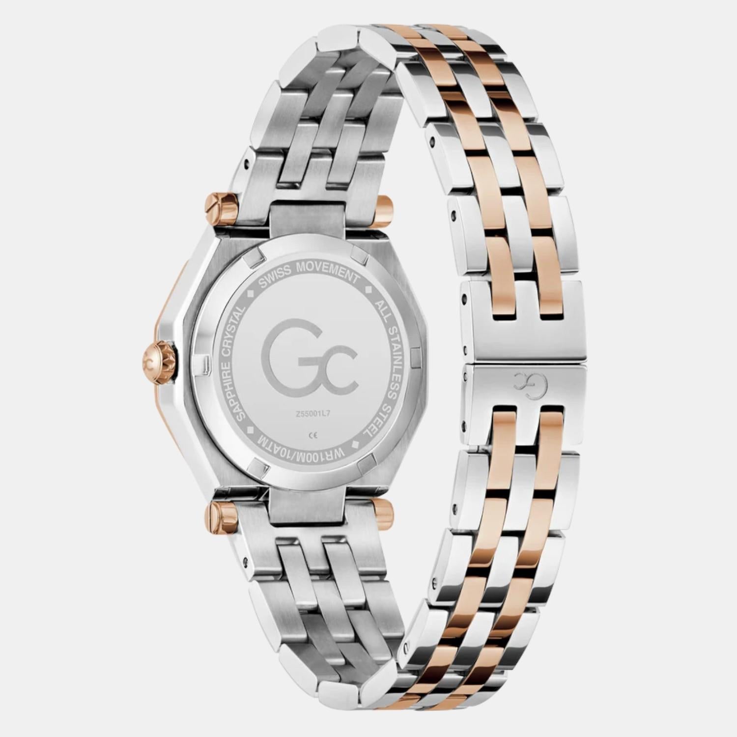 Gleam Women Quartz White Dial Analog Stainless Steel Watch Z55001L7