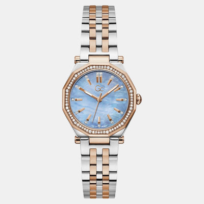 Gleam Women Quartz Blue Dial Analog Stainless Steel Watch Z55002L7
