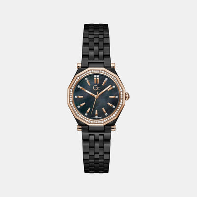 Gc Gleam Women Quartz Black Dial Multi-Function Ceramic Watch Z59002L2