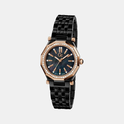 Gc Gleam Women Quartz Black Dial Multi-Function Ceramic Watch Z59002L2