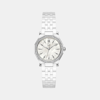 Gc Gleam Women Quartz White Dial Multi-Function Ceramic Watch Z59003L1